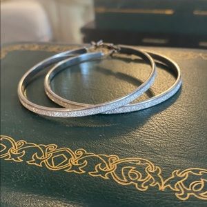 Charming Charlie’s Silver Hoop Earrings🤍